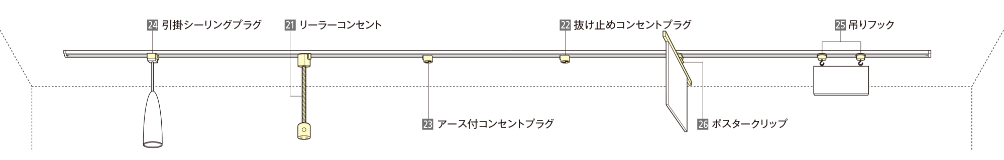 ライティングレール DH0222【パナソニック】配線ダクト本体 2m 黒色 （※別途送料が3,565円発生いたします。）